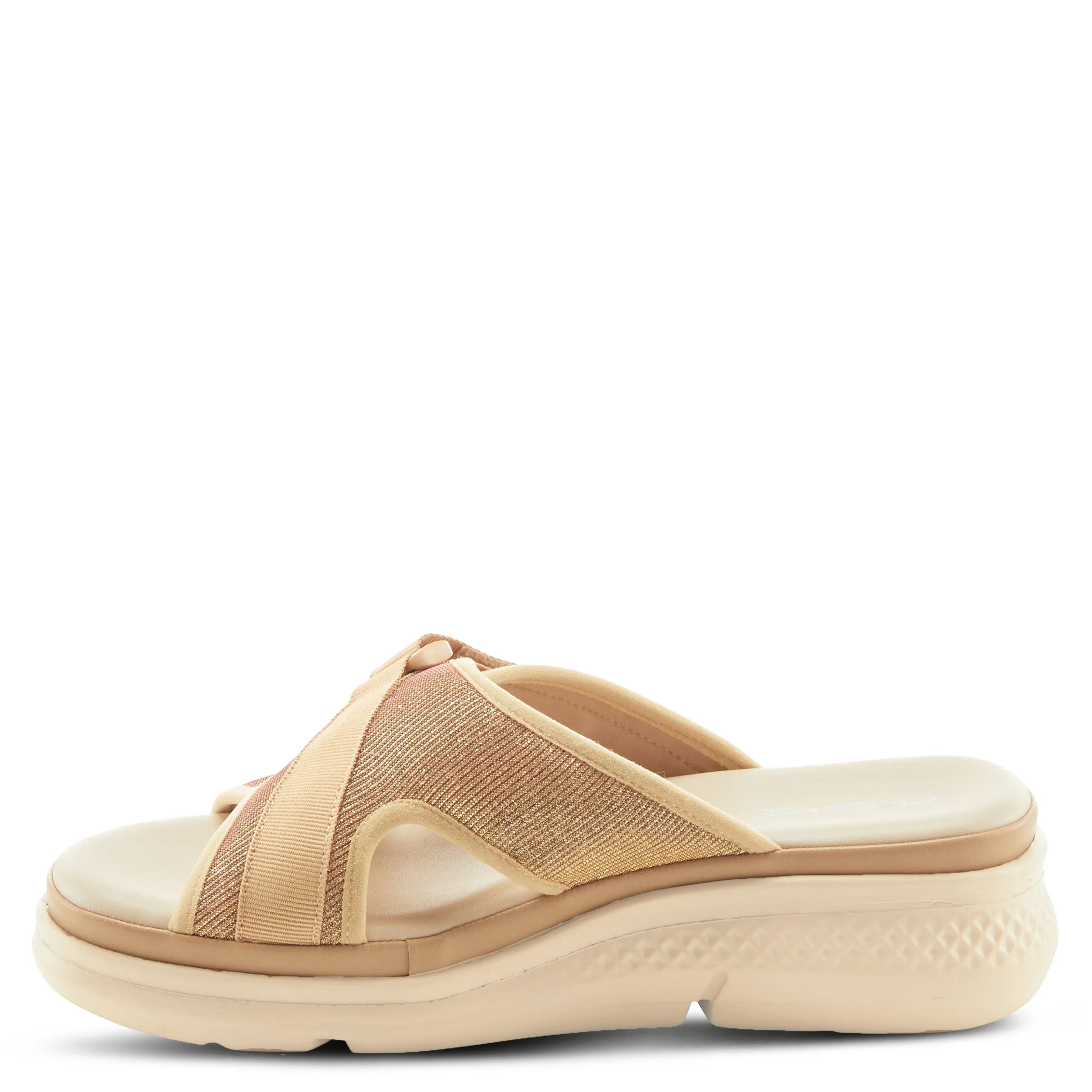 Spring Step Shoes Flexus Lisko Slide Sandals Women’s Shimmery Mesh Textile