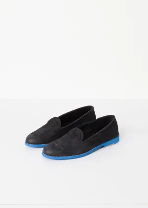Suede Loafers - Black/Blue - More Choice