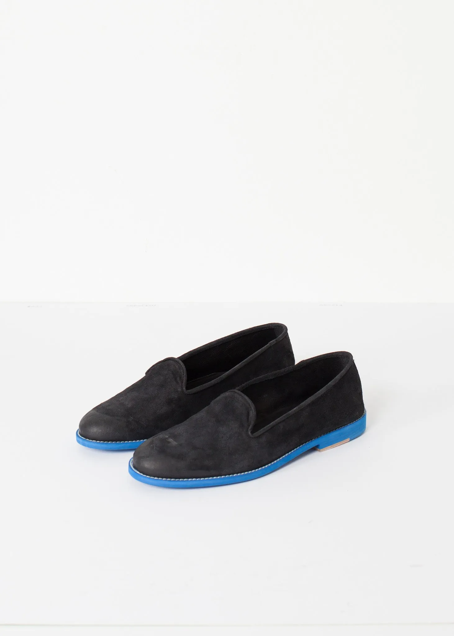 Suede Loafers - Black/Blue - More Choice