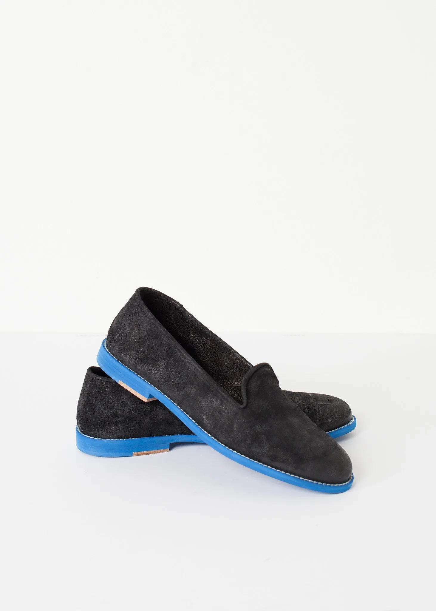 Suede Loafers - Black/Blue - More Choice