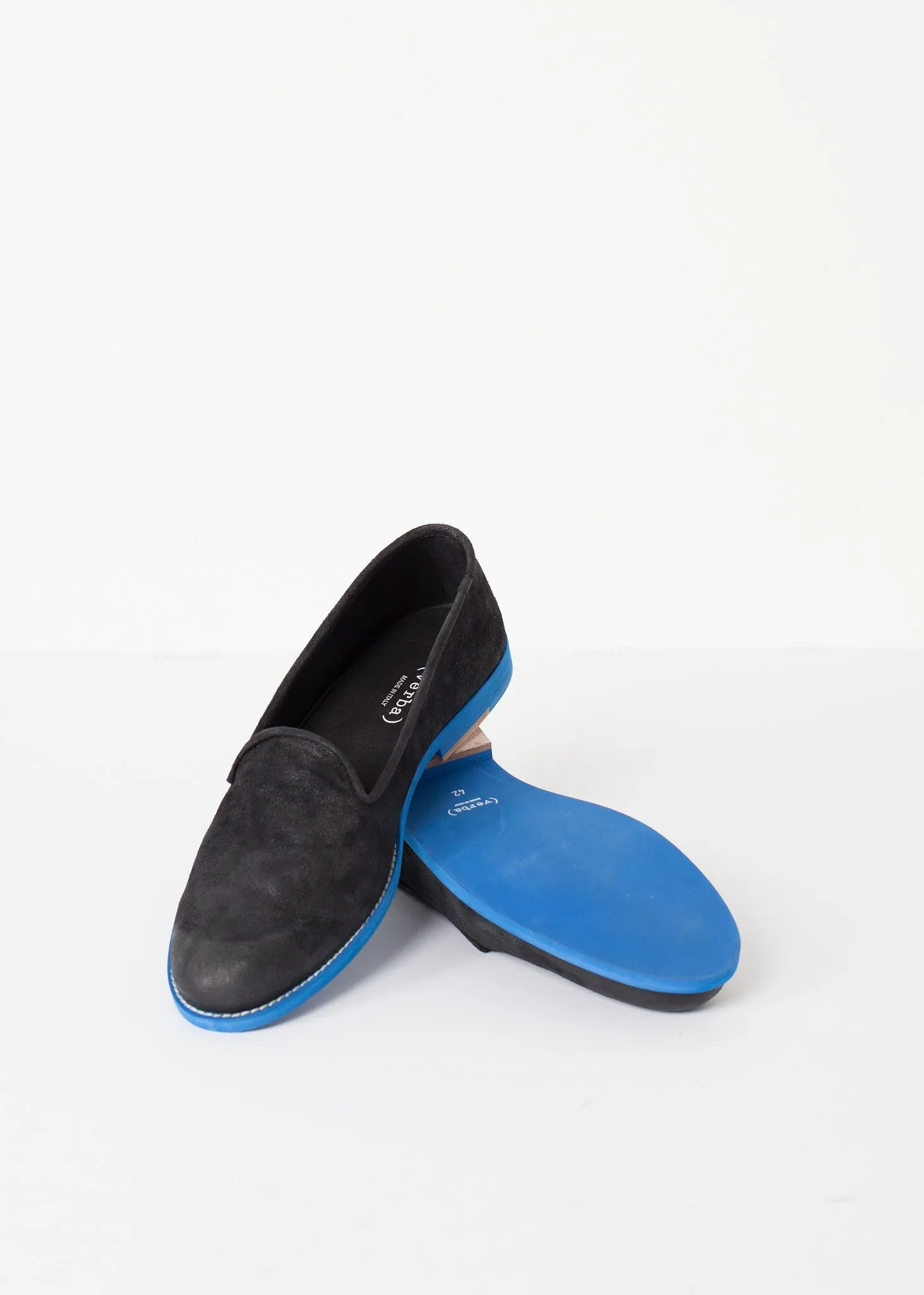 Suede Loafers - Black/Blue - More Choice