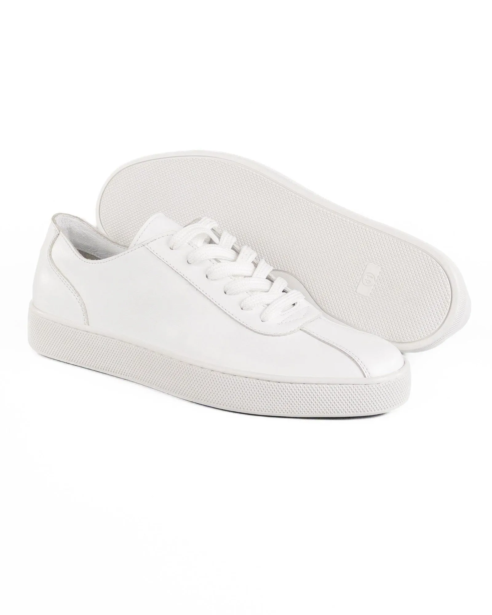 T-Scrambler White Genuine Leather Men's Sports Sneaker