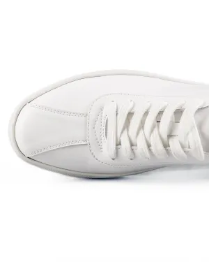 T-Scrambler White Genuine Leather Men's Sports Sneaker