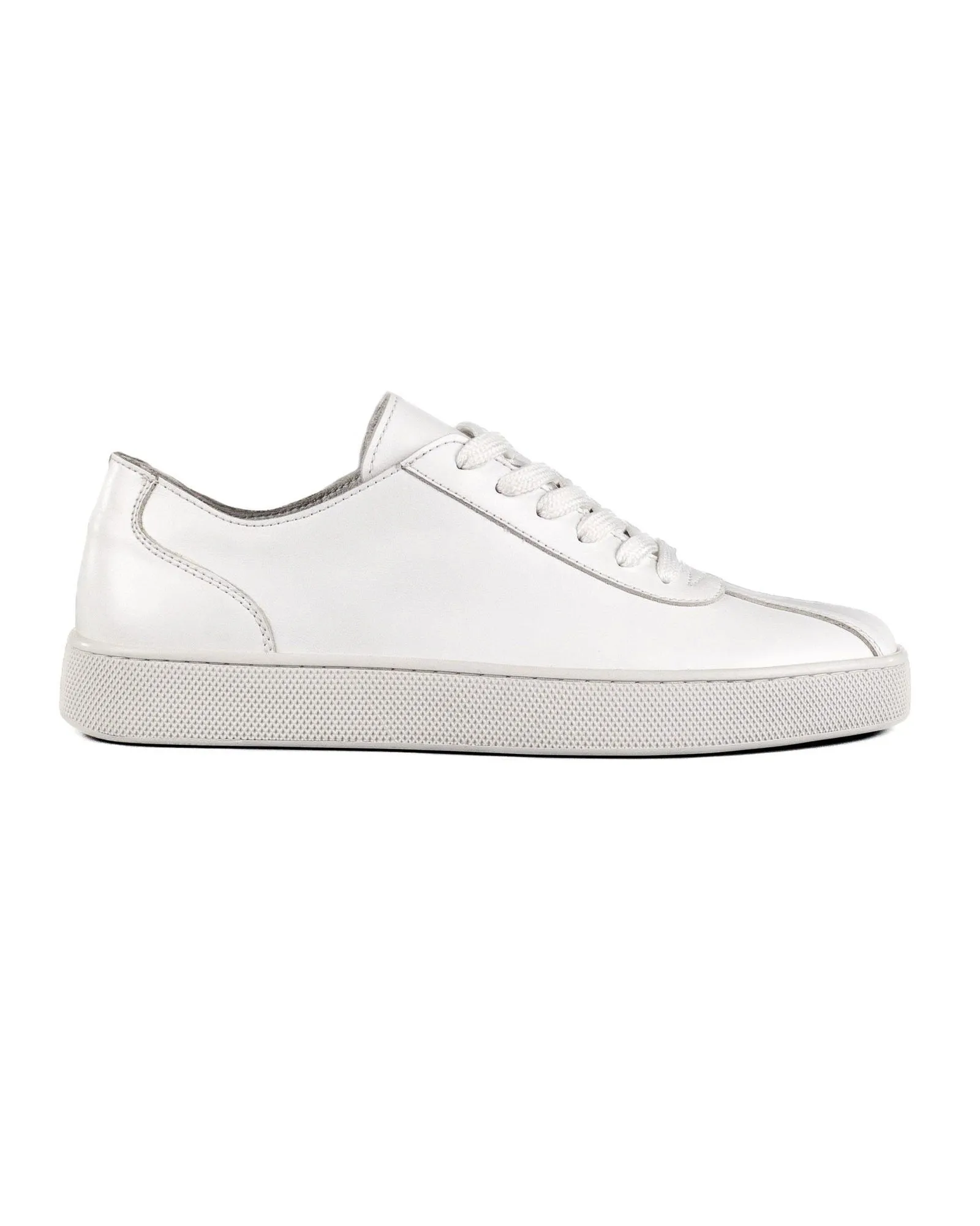 T-Scrambler White Genuine Leather Men's Sports Sneaker