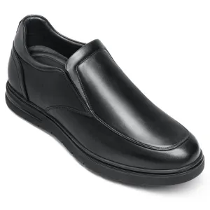 This item only ships to the United States - 6 CM / 2.36 Inches CMR CHAMARIPA Men's Elevator Loafers: Enhance Your Height with Black Leather Casual Loafers
