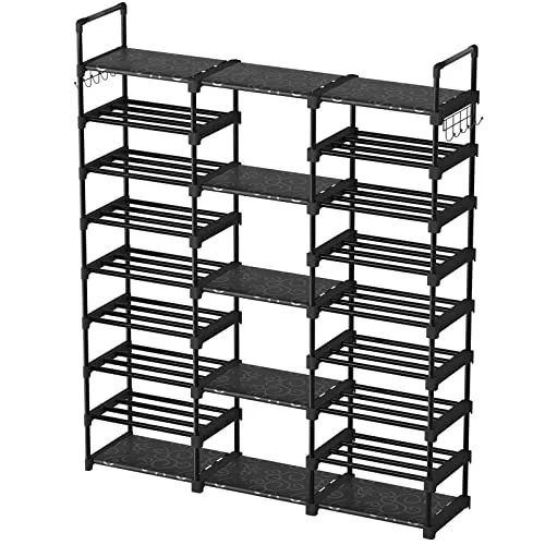 TIMEBAL 9 Tiers Shoe Rack Storage Organizer Shoe Shelf Organizer for Entryway Holds 50-55 Pairs Shoe and Boots, Stackable Shoe Cabinet Shoe Rack Organizer Large Shoe Shelf for Closet Bedroom Hallway