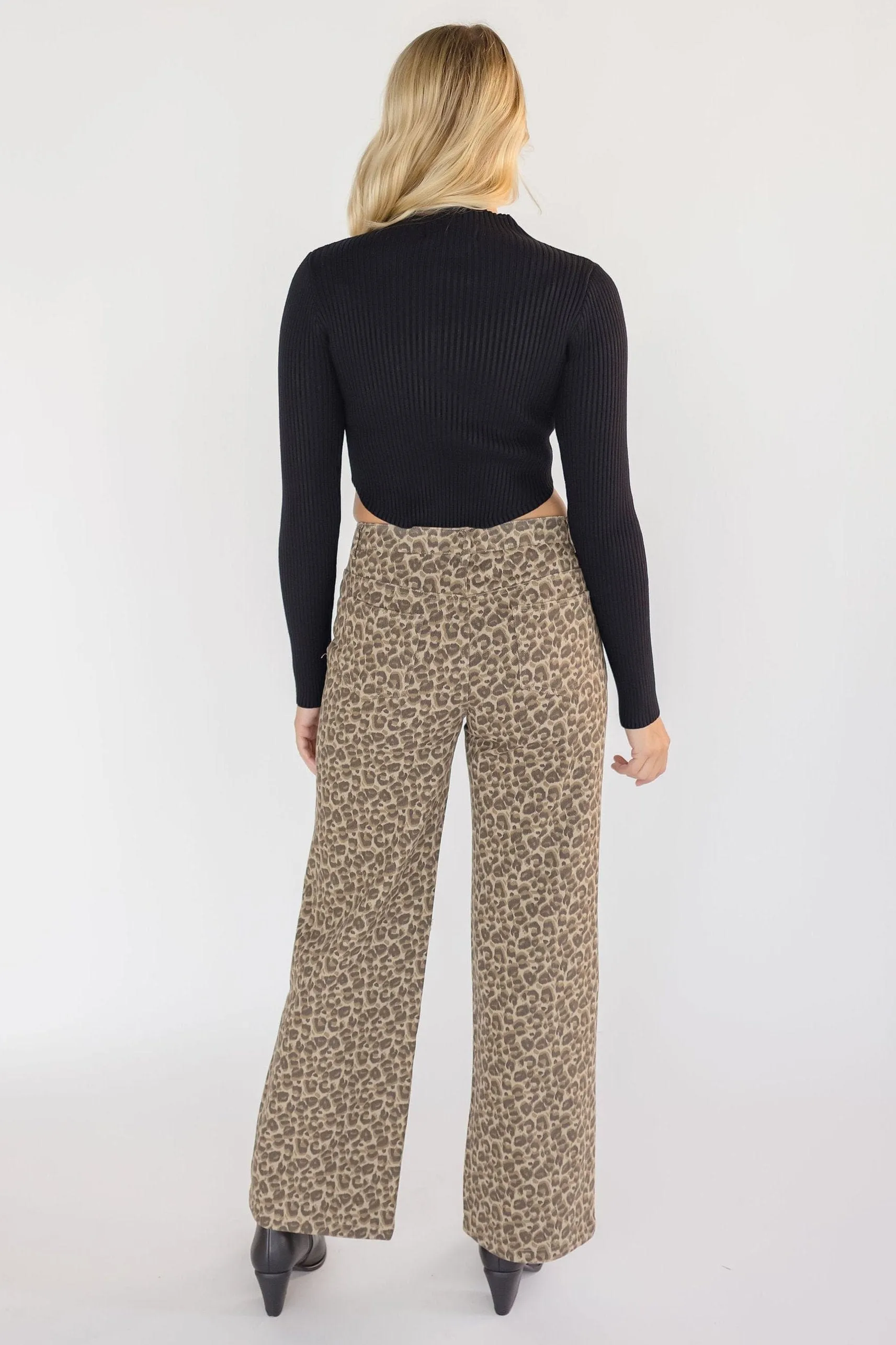 Wildly Free Leopard Denim Pants