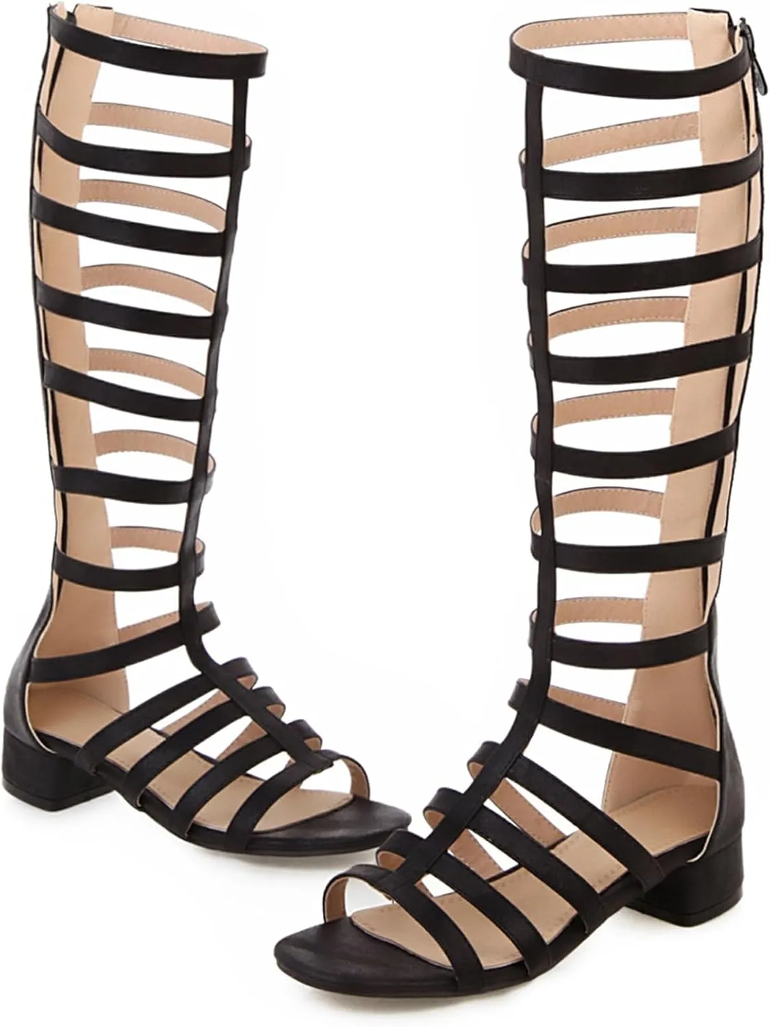 Womens Open Toe Knee High Strappy Gladiator Sandals