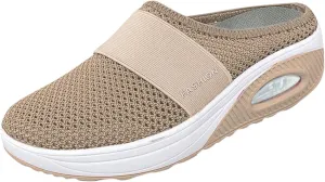 Womens Walking Shoes Sock Casual Ladies Fashion Sneakers Comfortable Slip On Air Cushion Platform Dressy Sneakers