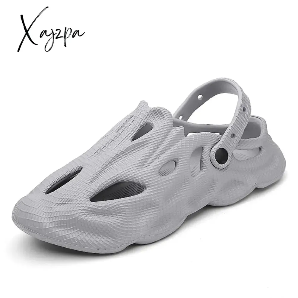 Xajzpa - Summer Men Slippers Comfortable Platform Outdoor Sandals Clogs Beach Slippers Flip Flops Male Indoor Home Slides Bathroom Shoes