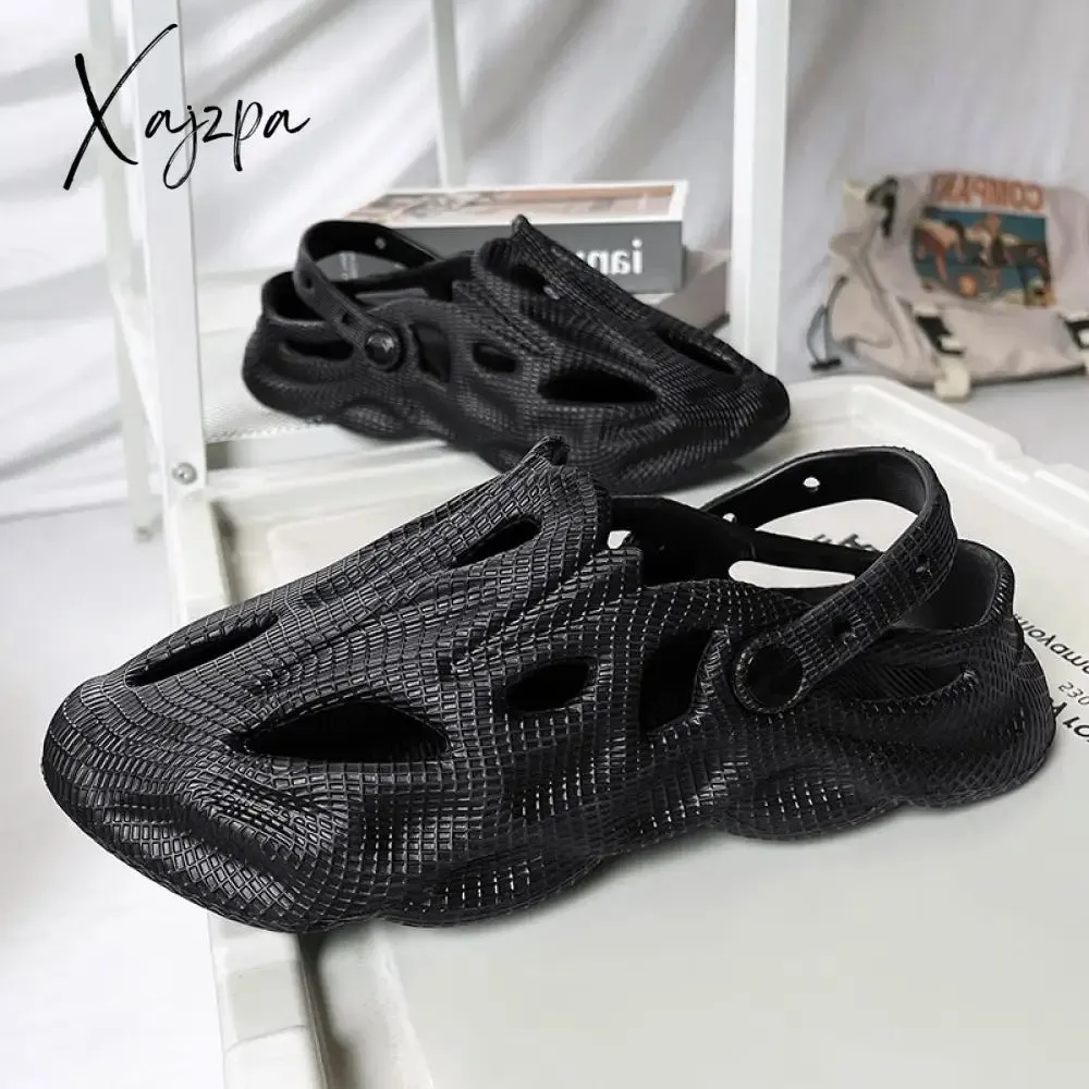 Xajzpa - Summer Men Slippers Comfortable Platform Outdoor Sandals Clogs Beach Slippers Flip Flops Male Indoor Home Slides Bathroom Shoes