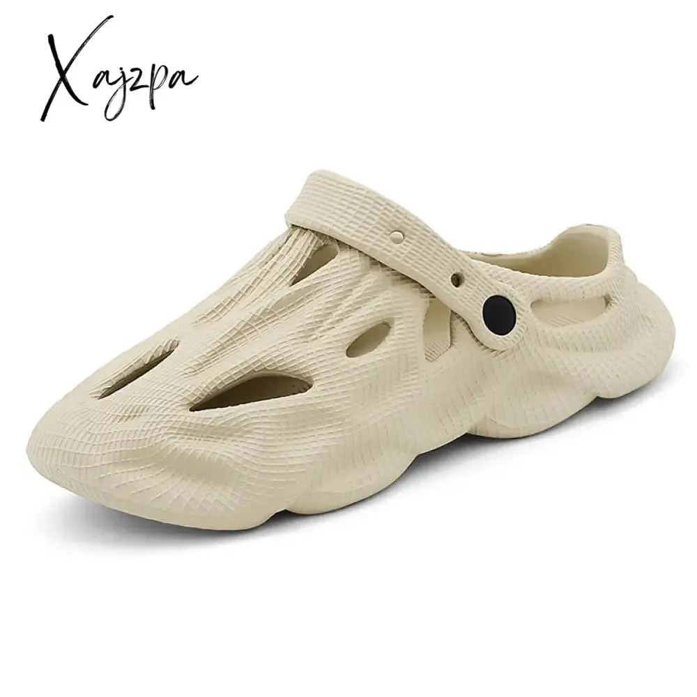 Xajzpa - Summer Men Slippers Comfortable Platform Outdoor Sandals Clogs Beach Slippers Flip Flops Male Indoor Home Slides Bathroom Shoes