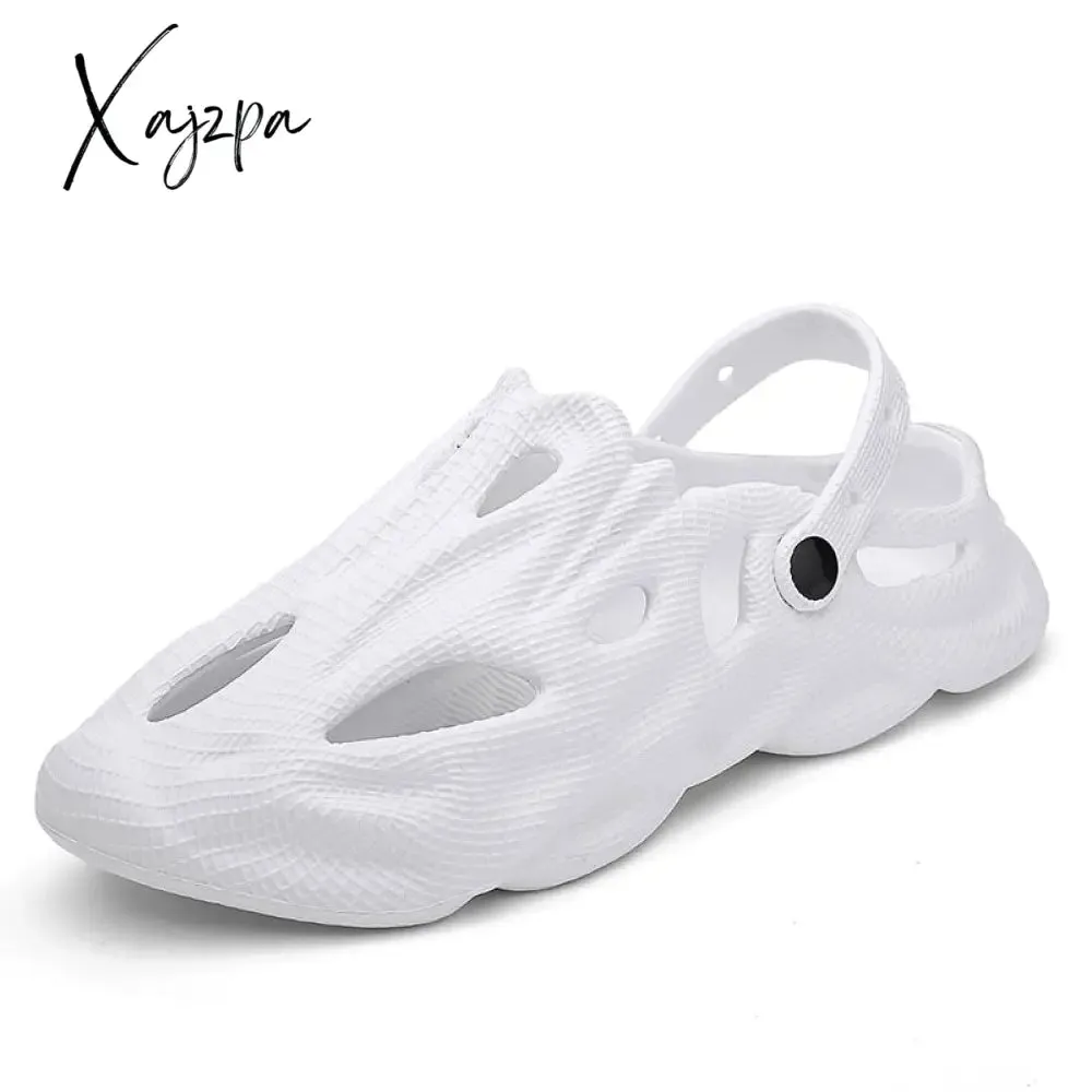 Xajzpa - Summer Men Slippers Comfortable Platform Outdoor Sandals Clogs Beach Slippers Flip Flops Male Indoor Home Slides Bathroom Shoes